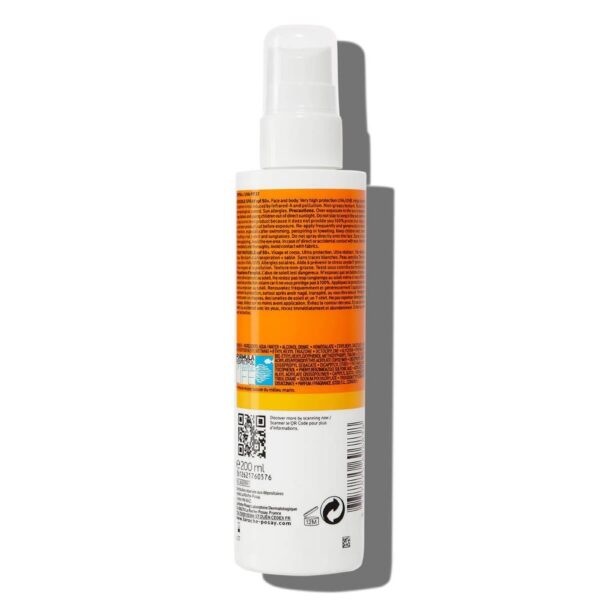 La Roche-Posay Anthelios Invisible Spray SPF 50+ pack shot - high protection sunscreen spray for outdoor activities.