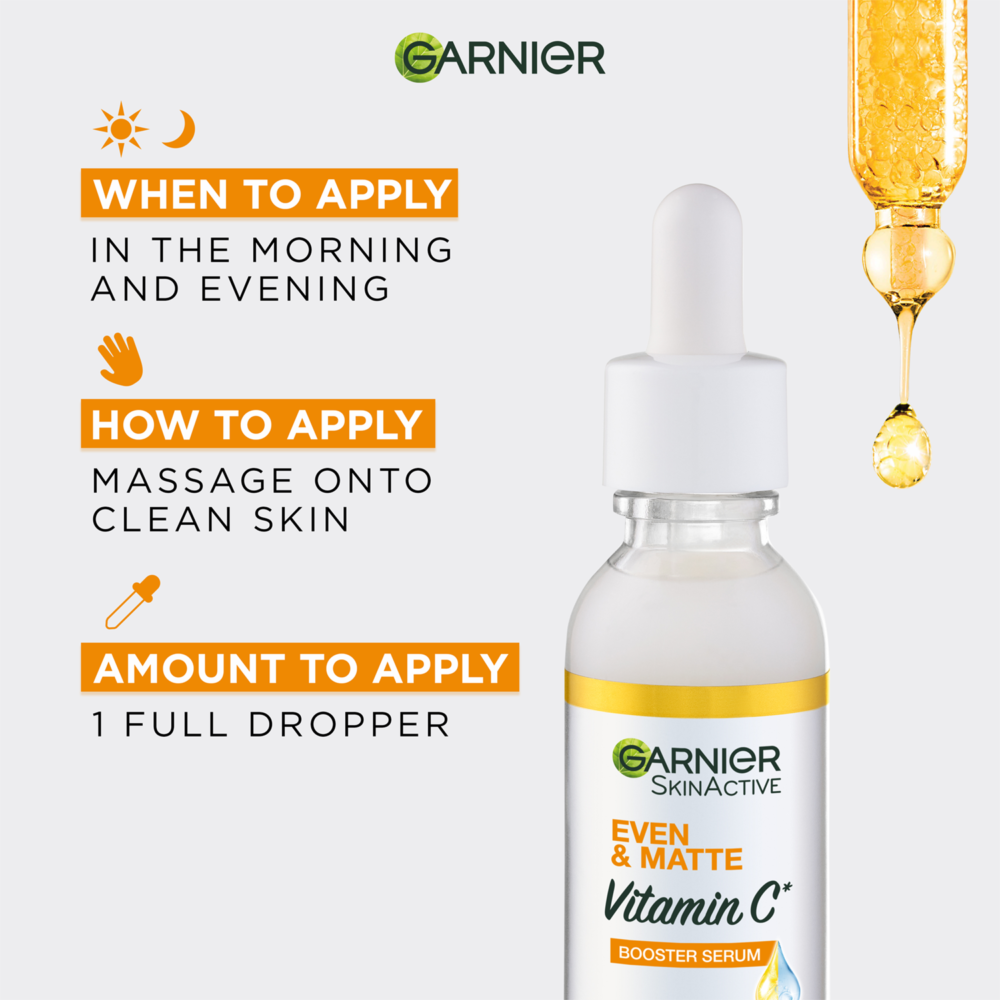 Garnier Even Matte Vitamin C Serum 30ml SuperCosmetics garnier-even-matte-vitamin-c-serum-30ml-supercosmetics
