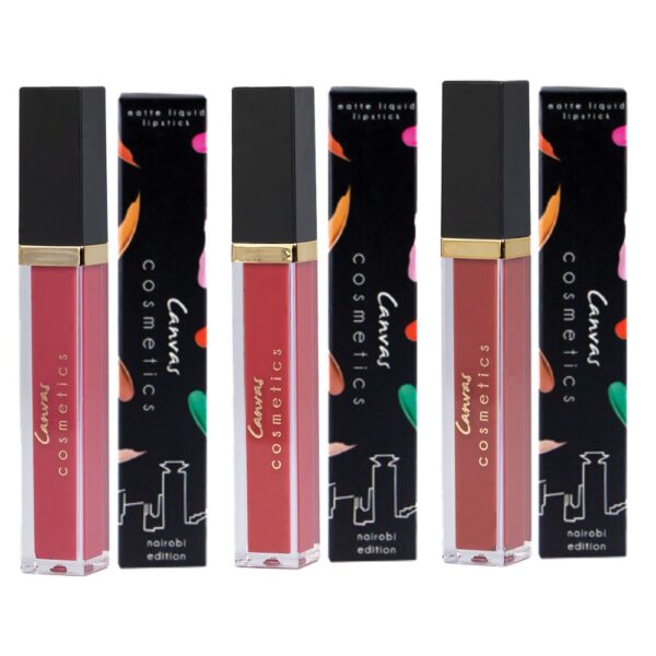 Canvas Cosmetics Matte Liquid Lipstick in a variety of shades.