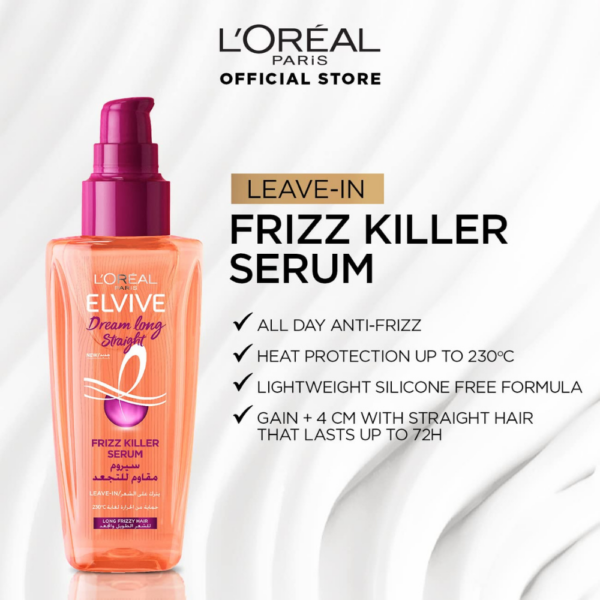 image of ELVIVE Dream Lengths Frizz Killer Serum - Bottle of transformative hair serum